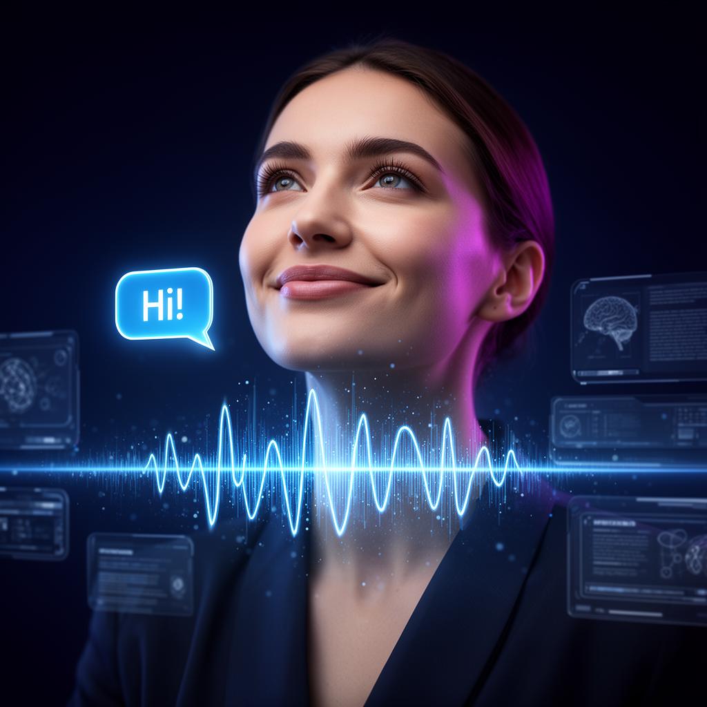 MiraAI emotionally intelligent AI companion interacting through holographic interface